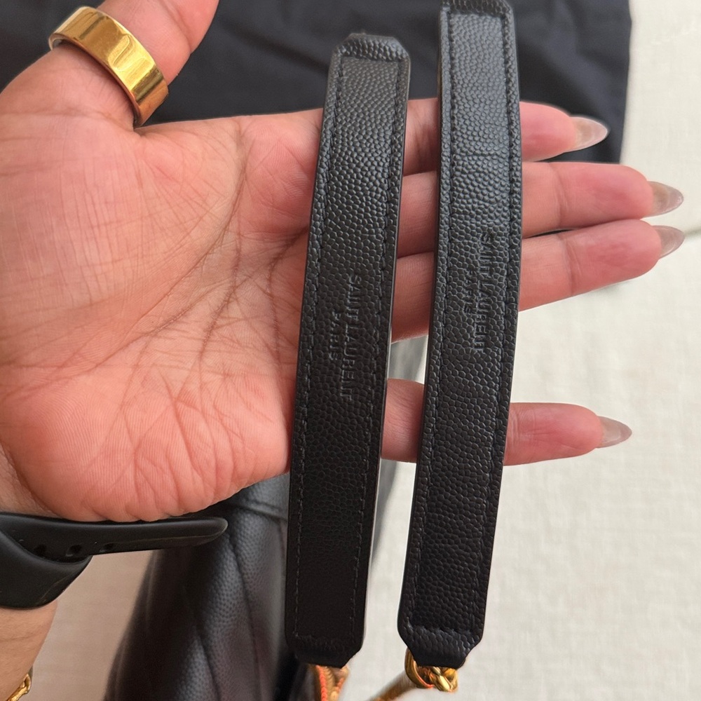 Envelope Triquilt Medium YSL Shoulder Bag in Grained Leather - Picture 5 of 12